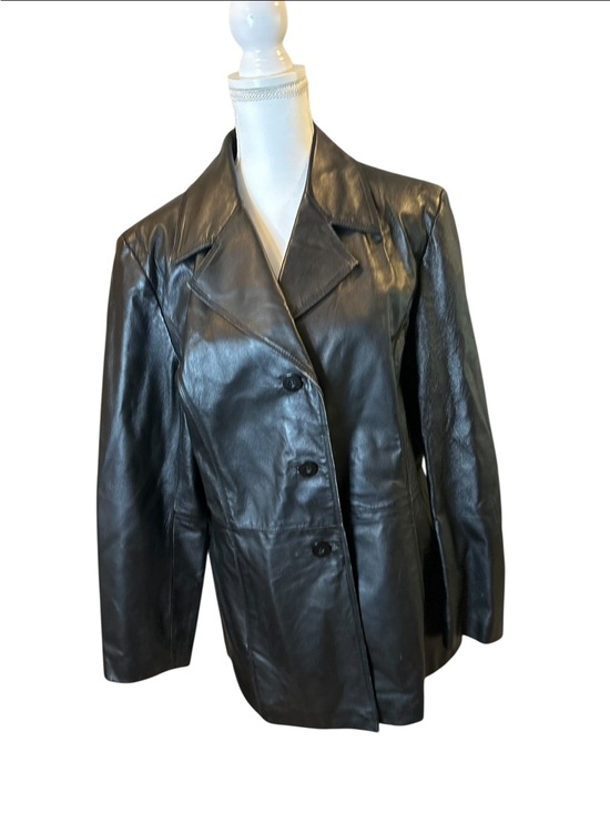 Worthington Jackets & Blazers - Worthington Genuine Leather Blazer Women’s XL Black 100% Leather Jacket